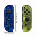 thumbnail image 2 of Colorfish JC-LH Controller for Nintendo Switch, Blue & Neon Yellow, 2 Count, 2 of 5