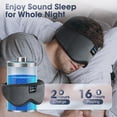 thumbnail image 3 of MUSICOZY Bluetooth Sleep Mask Headphones, 100% Blockout Sleep Headphones with Bluetooth 5.4, 16H Play, Soft Eye Mask with Headphone for Sleeping,Travel,Nap & Side Sleepers, Gift for Men/Women, 3 of 6