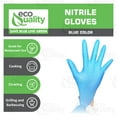 thumbnail image 2 of [800 PACK] Medium Blue Nitrile Exam Gloves - Disposable, Latex Rubber Free, Powder Free, Black Gloves, Non Sterile, Food Safe, 4 Mil, Black Color, Convenient Dispenser by EcoQuality…, 2 of 5