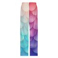 thumbnail image 4 of Colorful Gradient Fish Scale Texture Mermaid Pajama Pants Breathable with Pockets Pajamas For Lady Vintage Sleeping Pants Bedroom Homewear, 4 of 6
