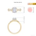 thumbnail image 5 of ANGARA IGI Certified Lab Grown Cushion Diamond Engagement Ring for Women in 14K Yellow Gold (Size-8x6mm| Color-F-G| Clarity-VS) | April Birthstone, Anniversary, Jewelry Gift for Women | Diamond Ring, 5 of 8