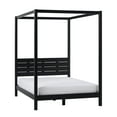 thumbnail image 6 of Walker Edison Minimalist Solid Wood Canopy Full Bed, Black, 6 of 12