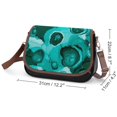 thumbnail image 2 of Abstract Teal Marble Print Vintage Crossbody Bag For Women Medium Leather Hobo Bags Shoulder Bag Classic City Leather Satchels, 2 of 8