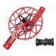 thumbnail image 2 of 130 BCD 50 52 52T de cadena de montaña bicicleta de carretera 170mm cigüeñal angosto ancho CNC de cadena redondo conjunto de de 52T rojo Baoblaze Brazo de manivela de bicicleta plegable, 2 of 8