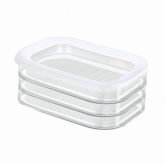 Three-Layer Airtight Refrigerator Storage Box With Lid For Meat Preservation