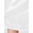 thumbnail image 2 of Sunisery Women Half Slips Elastic Waist Solid Color Satin Underskirt Lace Trim Skirt for Under Dresses, 2 of 6