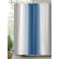 thumbnail image 2 of Fsddascl Gray Blue Shower Curtain Set - 72" x 78" Washable Bathtub Curtain with 12 Hooks, Modern Gradient Geometric Waterproof Fabric Stall Shower Curtains for Bathroom/Bathtub Décor, 2 of 6