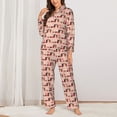 thumbnail image 2 of Pofeuu Dachshund Couple Print Womens Pajamas Set Long Sleeve Sleepwear Button Down Nightwear Soft Pj Lounge Sets Button Down Pajamas Women-Medium, 2 of 7