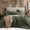 Dark Green-King, variant on King Size Brown Bed-in-a-Bag Bedding Set for All Season Use