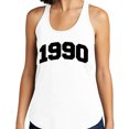 thumbnail image 2 of 1990 College Style Tank Top Fitted Racerback Women's Large Heather Grey, 2 of 5