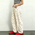 thumbnail image 6 of Polka Dot Casual Women's Jeans Summer Wave Dot Denim Pants Straight Leg Cotton Loose Fit Daily Wear for Female, 6 of 6