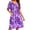 Purple Floral, variant on Avidlove Women's House Dress Floral Print Nightgown with Pockets Comfy Short Sleeve Nightdress