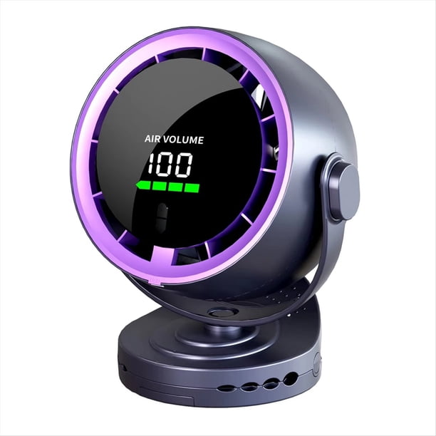 Ventilador de Escritorio con Control Remoto y Pantalla Digital, Rotación de 720°, Ajustable, con Clip, para Oficina, de Alta Velocidad, con Turbina Potente B