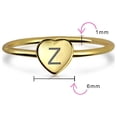 thumbnail image 4 of Bling Jewelry Womens Letter Z Block Alphabet Initial Heart Monogram Signet Ring Gold Plated Engraved, 4 of 4