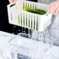 thumbnail image 4 of Fridge Storage Containers with Freshness Tracker, Airtight Bins for Vegetables Fruits, Durable Plastic Design with Drainage Holes, Stackable Organizer for Refrigerator Pantry, 4 of 8