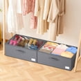 thumbnail image 3 of Under Bed Storage with Wheels, WLRETMCI 2Pack Large Under-Bed Storage Container, Rolling Bedroom Storage Organize for Clothes, Shoes,Toys, No-Tool Assembly, 3 of 7
