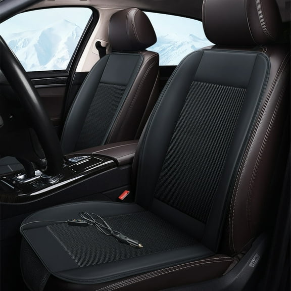 Ruroz 1Pcs Cooling Car Seat Cover Front Seat, 12V-24V Ventilated Cooling Car Seat Cushion, Cooled Seat Cover for Car SUV Truck Universal Fit, Sports Black