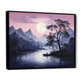 thumbnail image 2 of Designart art Mural Encadré Minimalisme, art Mural Encadré Minimalisme, Rose violet Minimalisme Forêt Réflexion Silencieuse, Grand art Mural Encadré Moderne Noir, 44x34 Pouces Cadre Noir, 2 of 5