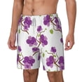 thumbnail image 2 of Uemuo Orchids Flowers Pattern Mens Swim Trunks Quick Dry Board Shorts with Mesh Lining, Stretch Beach Shorts Quick Dry No-Chafing Board Shorts-XX-Large, 2 of 9
