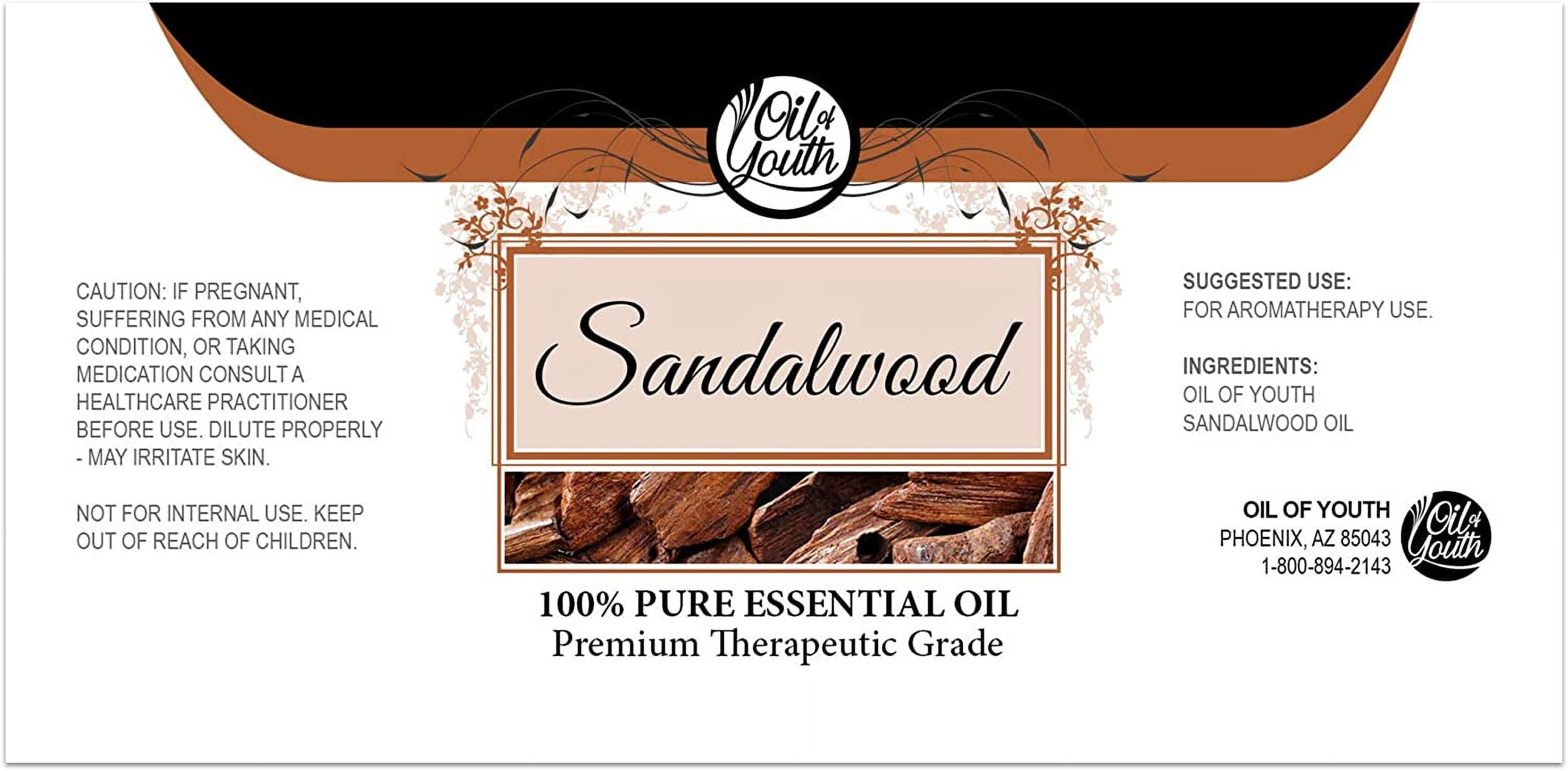 Oil of Youth Essential Oils 8oz - Sandalwood Essential Oil - 8 Fluid Ounces