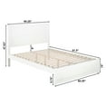 thumbnail image 6 of AFI NoHo 14" Queen Wood Platform Bed with Modern Panel Headboard and Footboard, White, 6 of 6