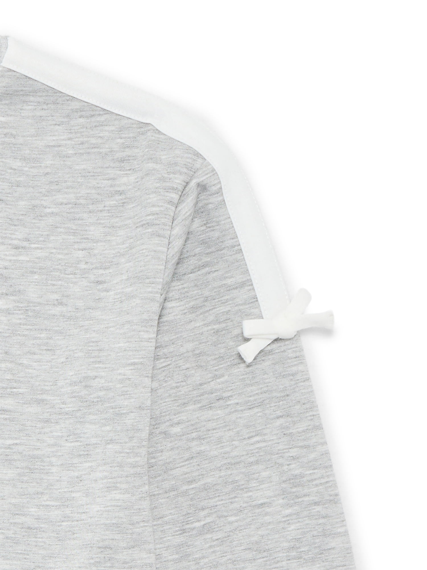 Wonder Nation Toddler Girls Crewneck Pullover with Bows, Sizes 12M-5T