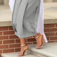 thumbnail image 4 of ABATAB Palazzo Capri Pants for Women Wide Leg Ruched Summer Crop Trousers Elastic Waisted Casual Loose Lounge Beach Clothes with Pockets, 4 of 7
