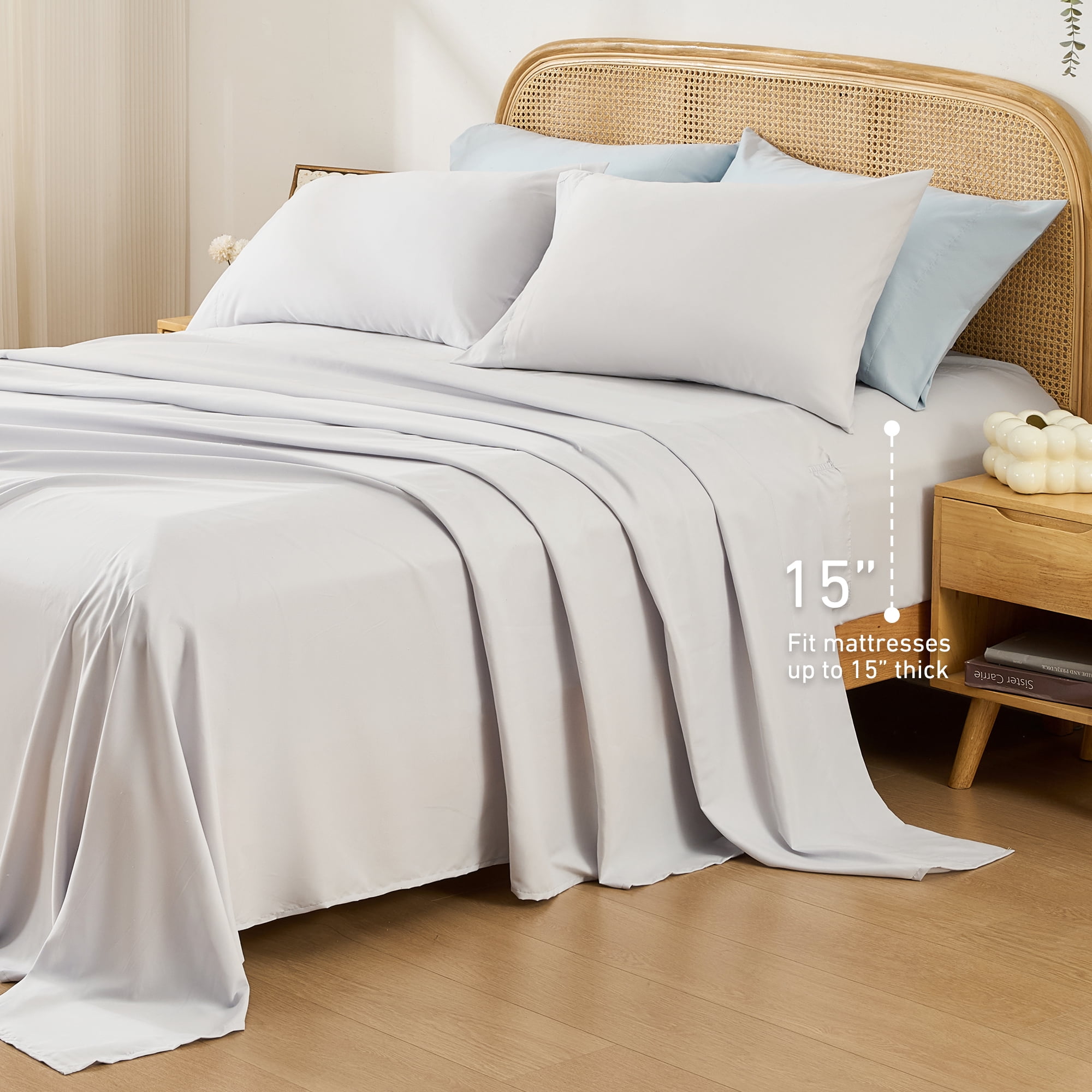 Regency Heights Twin XL Size Comforter Sets, Blush Bed in a Bag Twin XL, Botanical Bedding Comforter Set with Bed Sheets and Side Pockets, 6 Pieces