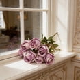 thumbnail image 1 of CaiYueKe Artificial Silk Rose Bouquet Fake Flowers Home Decor Wedding Centerpiece Arrangement Photography Props High End Realistic Floral Decorations, 1 of 7