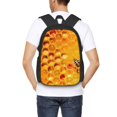 thumbnail image 4 of Fotbe Bees on Hive Honeycomb Pattern Student Backpack –School backpack Large Capacity Durable and Ergonomic Backpack with Laptop Compartment and Multiple Pockets, 4 of 6