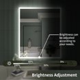 thumbnail image 6 of 30 in.Wx 36 in.H Frameless LED Single Bathroom Vanity Mirror in Polished Crystal, 6 of 14