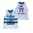 thumbnail image 3 of Camisetas de baloncesto Eslovenia 77 DONCIC Jersey Costura bordado Barato Alta Calidad Ropa deportiva al aire libre Blanco Azul Verde, 3 of 4