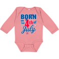 thumbnail image 3 of Inktastic Born on The 4th of July Boys or Girls Long Sleeve Baby Bodysuit, 3 of 5