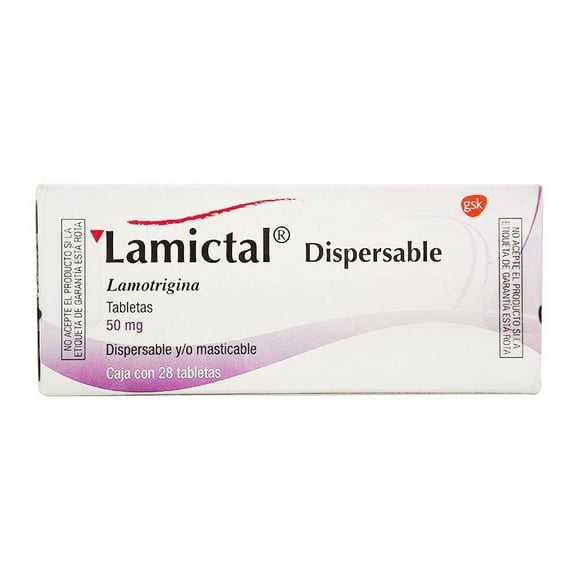 Lamictal 50 mg 28 tabletas dispersables