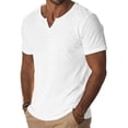 BiZtdJrK Men T Shirts V Neck Short Sleeve Summer Tshirt Solid Color ...