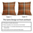 thumbnail image 6 of Fall Plaid Pillow Covers 18x18 Set of 2 Burnt Orange Blue Buffalo Plaid Tartan Print Autumn Colored Decorative Outdoor Pillowcases Farmhouse Rustic Throw Cushion Case Decor for Home Couch Sofa Bed, 6 of 6