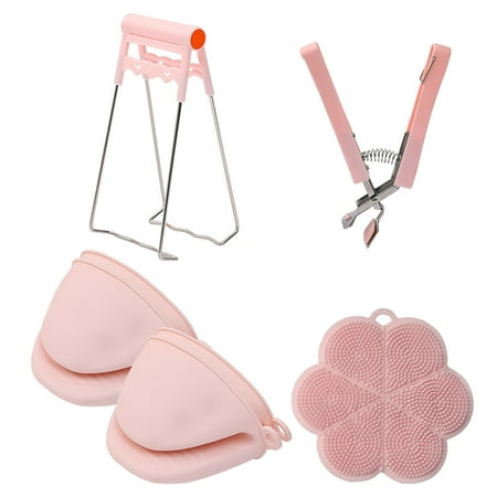 

〖Jisuan〗Kitchen Convenience Tools Gloves Anti-Scalding Heat Set Clip Anti-Scalding Kitchen Silicone And Kitchen，Dining & Bar