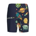 thumbnail image 5 of Naloa Space Men's Short Pajama Pants, Lounge Comfort Shorts with Elasticized Waistband and Side Pockets - Medium, 5 of 9
