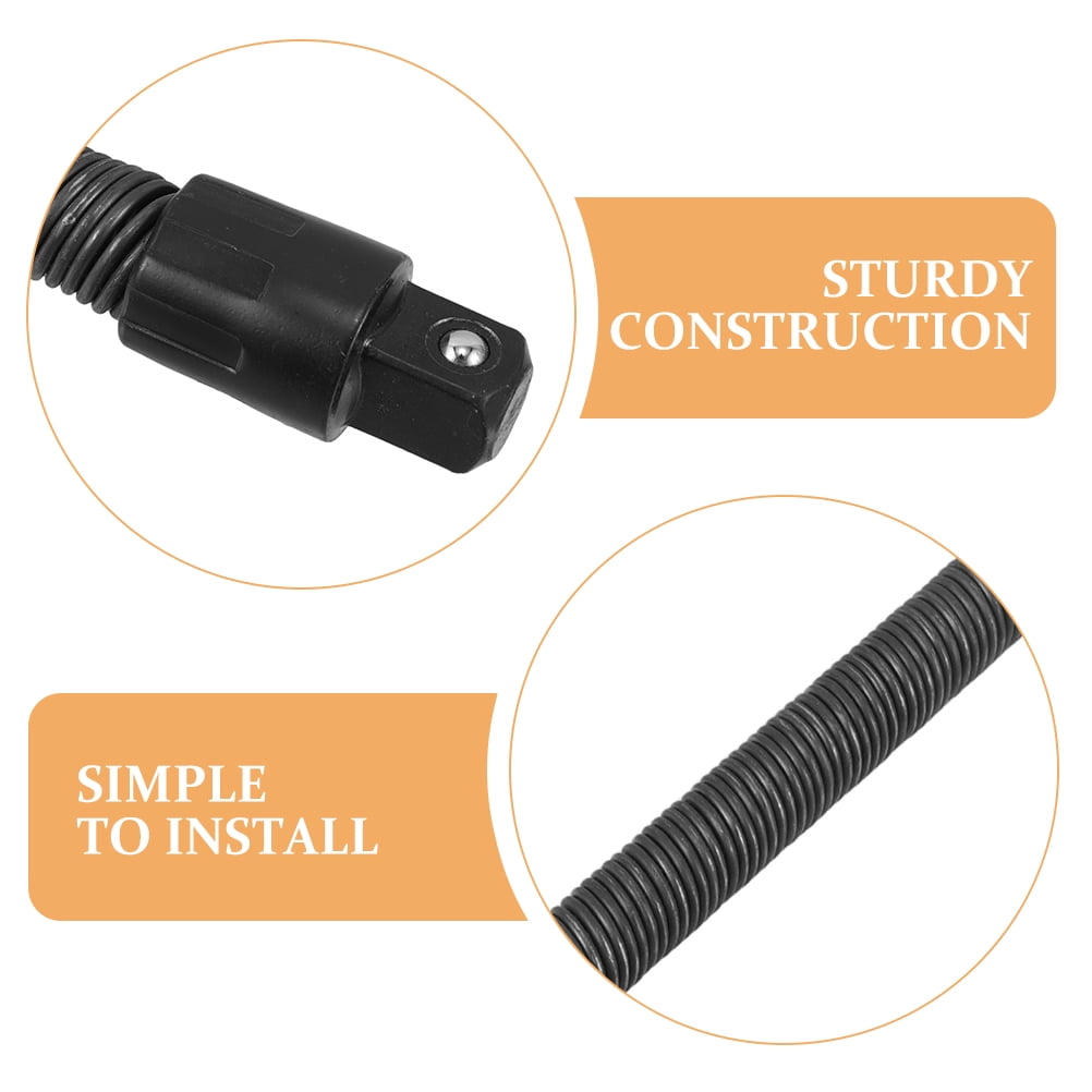 KONTONTY 3PCS Flexible Socket Set with Universal Metal Flexible Shaft Extension Bars for Ratchet Wrench and Socket Extensions