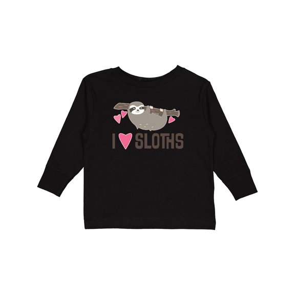 Inktastic Sloth Lover Rain Forest Girls Long Sleeve Toddler T-Shirt