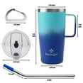 thumbnail image 4 of 20 oz Stainless Steel Insulated Tumbler with Handle, Thermal Travel Coffee Mug with Lid and Straw, 4 of 6