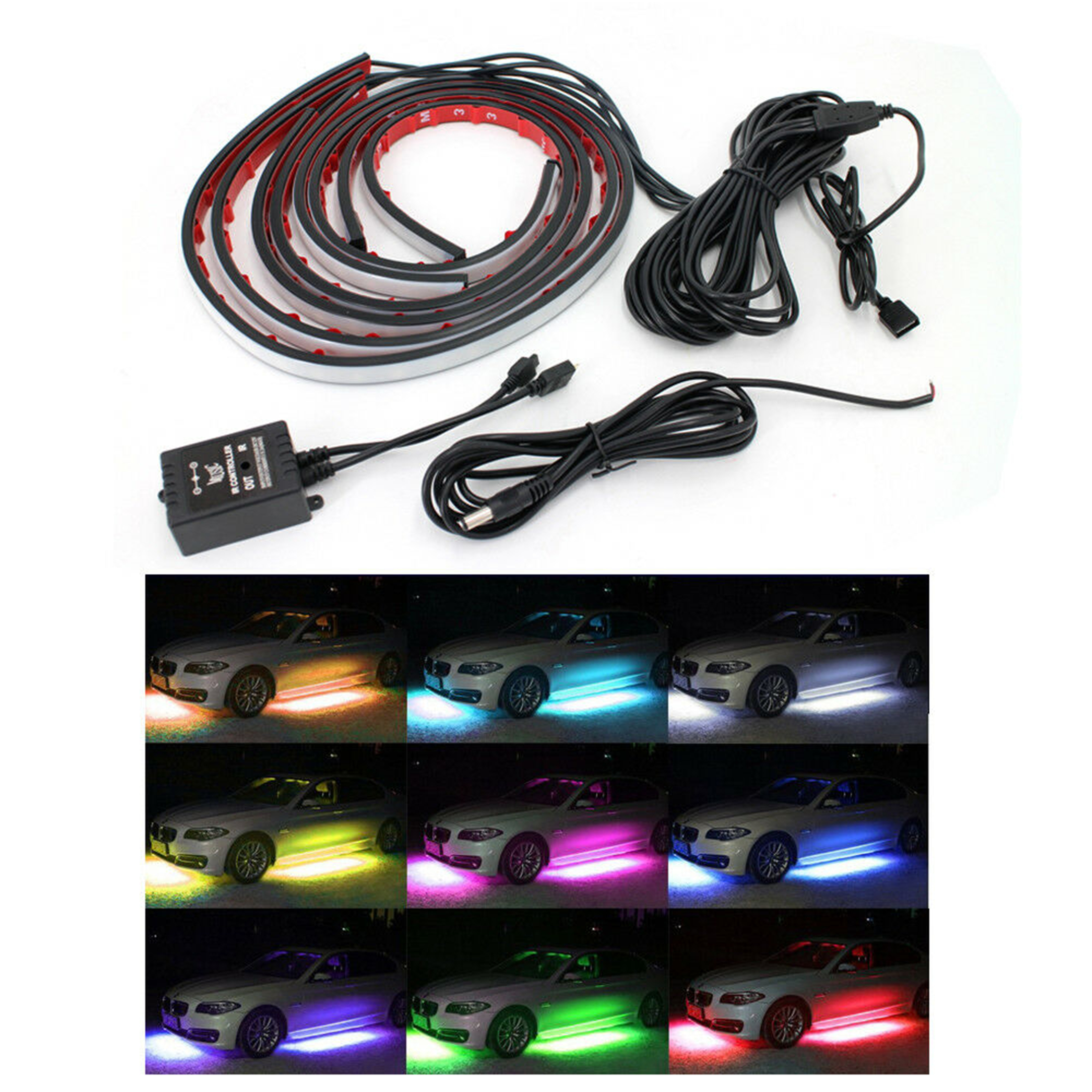 Newest and best here Cheap good goods 1 Set 8 Color LED Strip Under Car