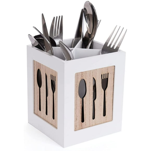 nife Block Without Knives Bamboo Chopstick Organizer Fork Spoon Countertop Kitchen Storage