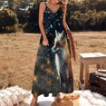 thumbnail image 2 of Nine Tailed Fox Chasing Butterfly Fine Art Sleeveless Dress Summer Dress Woman 2025, 2 of 7
