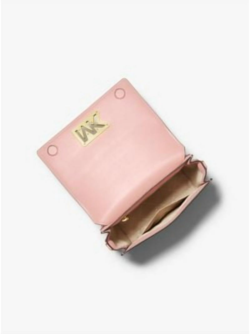 Michael Kors Outlet Mimi Medium Leather Messenger Bag - POWDER