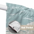 thumbnail image 4 of Blue Coastal Crabs Swag Curtains for Kitchen/Bedroom/Living Room, Summer Beach Ocean Abstract Art Scalloped Curtains 63 Inch Long, Rod Pocket Window Swag Topper Curtains Valances 2 Panels Set 36"x63", 4 of 8