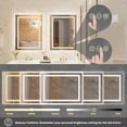 thumbnail image 4 of Wisfor Bathroom Mirror with LED Light: 24x32 Inch Wall Lighted Mirror Illuminated Anti-Fog Dimmable Makup Mirror with Smart Sensors Vertical and Horizontal, Front Light + Backlit, IP65 Rated, 4 of 8