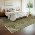thumbnail image 2 of GlowSol 9' x 12' Large Washable Rug Geometric Striped Area Rug Soft Non Slip Low Pile Stain Resistant Carpet for Living Room Bedroom, Camel, 2 of 7