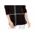thumbnail image 3 of ALFANI $70 Womens New 0559 Black Grid-pattern Casual Sweater L B+B, 3 of 3