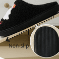 thumbnail image 3 of BERANMEY Halloween Slippers for Women Perfect Soft Plush Comfy Warm Slip-On Cute Womens Slippers Indoor Fluffy House Slippers for Women and Men Non-slip Fuzzy Flat Slides, 3 of 12